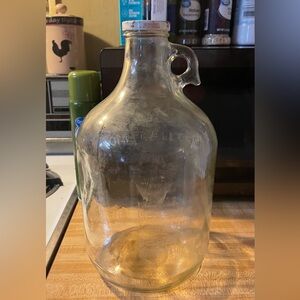 Vintage Clear Glass Jug-one Gallon